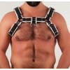 MisterB Genuine Leather BDSM Top Harness Black-White