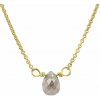 Eppi Zlatý náhrdelník so sivou diamantovou kvapkou N36795