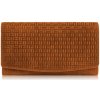 Paolo Peruzzi Veľká dámska kožená peňaženka vo vintage štýle T-109-HOR | oranžová T-109-HOR