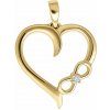 Silvego Diamantový prívesok srdce Bentley nekonečno zo žltého zlata DNN3069PGYD