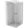 MEXEN/S - Lunar-F Duo sprchovací kút skladacie dvere 85 x 85, transparent, ružové zlato 836-085L-085P-60-00