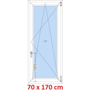 Soft Plastové okno 70x170 cm, otváravé a sklopné
