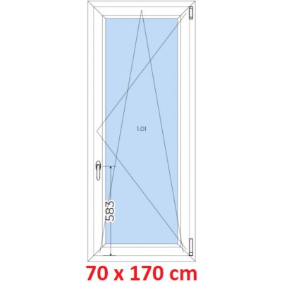 Soft Plastové okno 70x170 cm, otváravé a sklopné