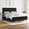Box spring postel s matrací černá 180x200 cm textil Černý 3137015