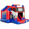 Skákací Hrad so šmýkačkou a strieškou | 4,9 × 4 m | Hasičské auto