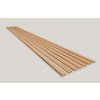 Dekoračný 3D lamelový panel 265x30x1,6 cm podklad MDF Biela lamela fólia Dub Európsky 3D-MDF-DEU-BIEL