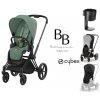 Set Cybex Priam 4 Matt Black + Seat Pack 2024 s doplnkami ZADARMO Leaf Green