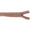 Nedeliteľný skrytý zips (3mm) rôzne farby - dĺžka 18 cm - 60 cm 20 cm Hnedá