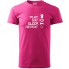 Eat sleep play - šach - Klasické pánske tričko vyššej gramáže - 3XL ( Purpurová )