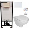 DEANTE Podstavný rám, pre závesné WC misy + SLIM tlačidlo bílé + WC JIKA LYRA PLUS + SEDADLO duraplastu SLOWCLOSE CST_WC01 A51P LY5