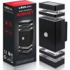 Fasádna lampa LEDLUX čierna obdĺžniková so senzorom pohybu GU10 35 W