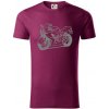Športová motorka - Tričko z organickej bavlny - 3XL ( Fuchsiová )