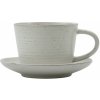 House Doctor Šálka s tanierikom PION sivobiely 230 ml