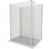 MEXEN/S - Kyoto Sprchová zástena WALK-IN 125 x 80 x 30, transparent, zlatá kartáčovaná 800-125-080-221-55-00-030
