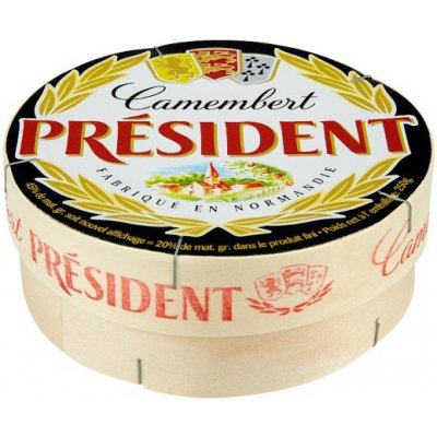 Président Camembert prírodný mäkký zrejúci syr s bielou plesňou na povrchu plnotučný 250 g