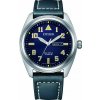 Citizen Pánske analógové hodinky Eco-Drive s koženým remienkom BM8560-45L