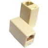 Spojka LAN káblov, RJ45 samica - RJ45 samica, nekrížená