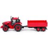 Traktor Polesie Belarus s bočnou vlečkou 91345 červený