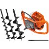 Eurocraft ECGD540 Benzínový pôdny vrták + 3 vrtáky