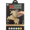 MOXY Drevené 3D vyfarbovacie puzzle Jednorožec