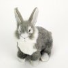 Dekoračná figúrka Zajačik plyšový 11 cm - šedý
