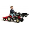 FALK - Šliapací traktor Kiddy Farm s nakladačom a vlečkou (FA-2158ML)