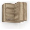 Drevona, REA ALFA UP 047 60x57, dub canyon (REA ALFA UP 047 skrinka horná rohová s dvierkami)
