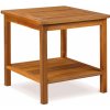 Casaria Drevený odkladací stolík WASHINGTON, 45x45x45cm, hnedá 101732