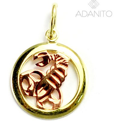 Adanito BRP0998GR STIR Zlatý prívesok mesačné znamenie z kombinovaného zlata