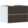 Hansgrohe Xevolos E - Umývadlová skrinka, 78x56x55 cm, 2 zásuvky, matná biela/textilná tmavá sivá 54187660