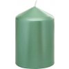MagicHome Vianoce Sviečka MagicHome Vianoce, 7x10 cm, valcová, zelená, metalický efekt