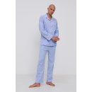 Polo Ralph Lauren pánské pyžamo dlouhé propínací modré