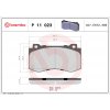 Sada brzdových platničiek, vždy 4 kusy v sade BREMBO P 11 023 (P11023)