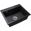 Granitový kuchynský drez so sifónom Siven 20 80x49 cm - čierna