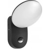 Italux Monti OWL-6214-S-4K vonkajšie nástenné svietidlo so senzorom LED 7W 989lm 4000K IP54 čierna