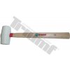Kladivo gumené biele, súdkovitý tvar, priemer 75x135 mm, 1000g xx TRIUMF