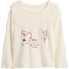 Detské tričko GAP V-FRCH LS BF LOGO TEE biela mix