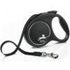 Vodítko FLEXI Black Design L opasok 5m/50kg strieborná