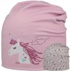RDX Obojstranná dievčenská funkčná dlhá čiapka Jednorožec kvapky Ružová