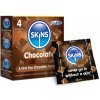 Skins Chocolate 4 ks, čokoládové latexové kondómy s nominálnou šírkou 55 mm