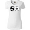 Futbal okrúhle narodeniny 50 - Dámske tričko z organickej bavlny Origin (GOTS) - M ( Biela )
