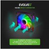 EVOLVEO 120UX-S, ventilátor, 120mm, 4pin molex, ARGB, slave, černý (120UX-S-ARGB-BK)