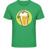 Akciové Gildan Soft-Style Tričko - Dizajn - Smrtka v pivnom pohári - Irish Green - XXL - Pánske