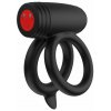 Hidden Desire Elite Power Twin C-Ring, silikónový erekčný krúžok na penis a semenníky