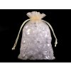 Darčekové vrecúško 13x18 cm organza - 10 ks 2 krémová najsvetl