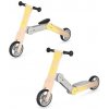 Spokey WOO-RIDE MULTI Drevené detské odrážadlo a kolobežka v jednom, žlté