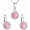 Evolution Group Třpytivá souprava šperků s krystaly Preciosa 39160.1 & light rose s.opal