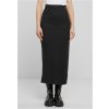 Women's ribbed skirt with high slit black čierna XL Urban Classics 4065812669674