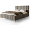 Wilsondo Čalúnená manželská posteľ s úložným priestorom Greid 180x200 - sivohnedá