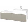 Dreja Kúpeľňová skrinka MODULE SZZ12 120 umývadlo Kube - N01 Biela lesk / M05 Béžová mat / Pravé